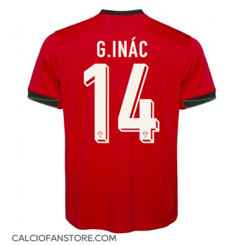 Maglia Calcio Portogallo Goncalo Inacio #14 Prima Divisa Europei 2024 Manica Corta